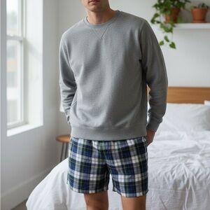 Vintage Guess made in USA plaid flannel‎ shorts size XL